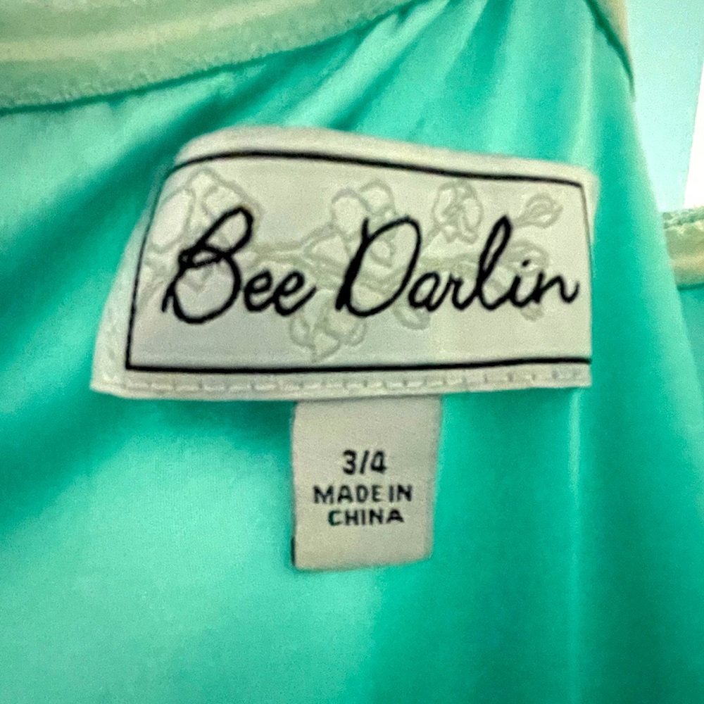 Blue floral Prom Dress Bee Darlin NWT - Picture 5 of 6